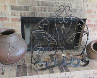 Fireplace screen, decor