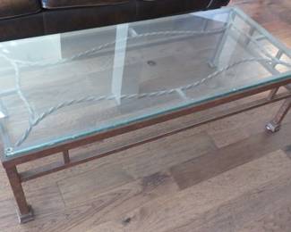 Glass top coffee table