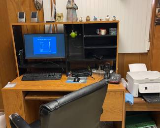 Computer, desk, printer, 