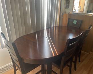 Dining room table with 4 chairs. 1
Chair does need repair. 