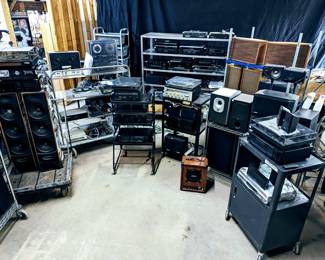 Huge collection of stereo and audio equipment. We are adding new items up until the sale date.
Come find what fits you!