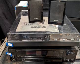 Gemini XL-BD10 Turntable, Belt Drive, Semi Automatic,
Sony STR-AV FM Receiver