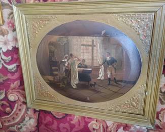 Antique oil on tin painting