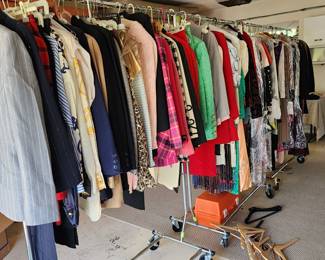 lots of designer clothes