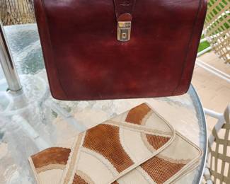 BOSCA leather vintage briefcase