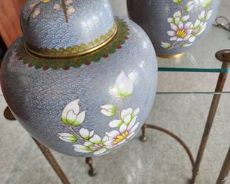 Pair of ginger jars with lids