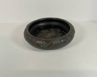 Vintage Japanese Black Ceramic Bowl