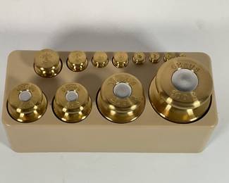 Vintage Ohaus Brass Scale weights