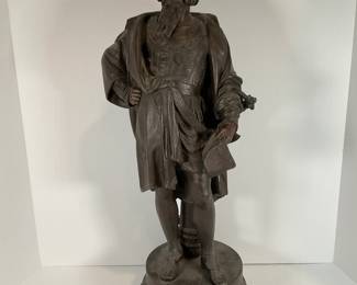 Vintage Lg Bronze Christopher Columbus Statue