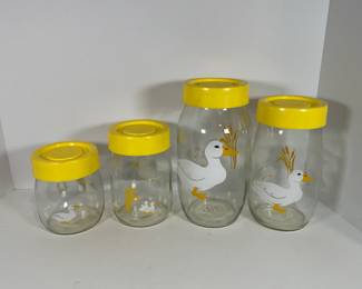 Vintage Carlton Glass Duck Jars