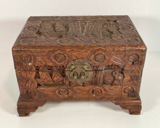 Chinese Wood Carved Box