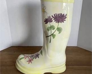 Ceramic Rubber Boot Planter
