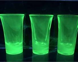 Art Deco Uranium Shot Glasses