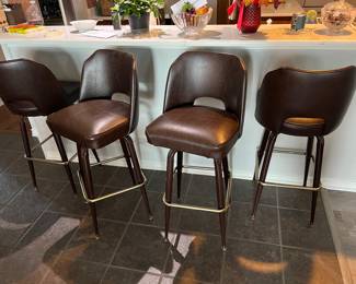 Leather bar stools