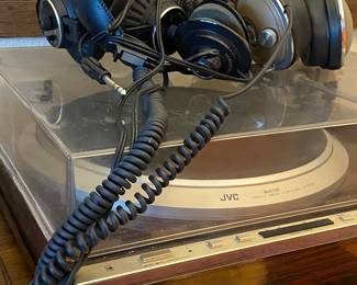 JVC Turntable and Headphones