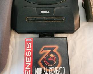 Sega Genesis Console and Mortal Kombat 3 Game