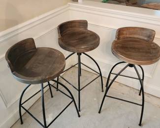 Brown Swivel Counter Bar Stools