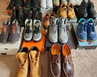 Men's Brand Name Shoes/Boots Most are Size 13 or 14 (More pairs available)