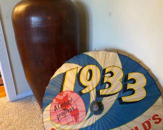 Paper parasol from 1933 Chicago Worlds Fair!