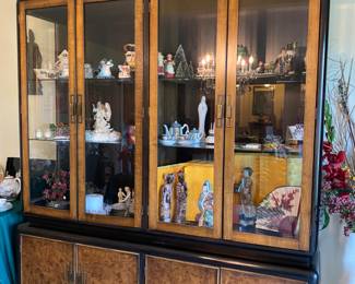Beautiful Burlwood accented China Cabinet