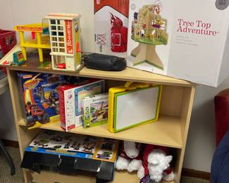 TOYS AND SHELVING