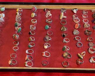 OVER 70 STERLING RINGS