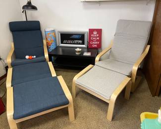 CHAIRS WITH OTTOMANS