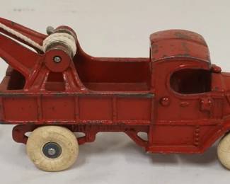 1237 ANTIQUE CAST IRON TOY *CHAMPION*TOW TRUCK, APPROXIMATELY 9 IN X 4 IN H