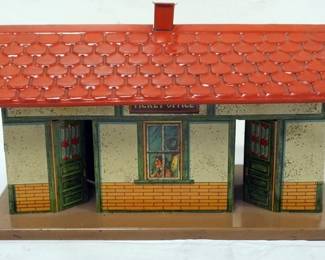 1201 IVES TRAIN TIN TICKET OFFICE