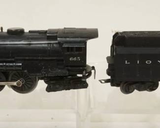 1129A LIONEL TRAIN O GAUGE #665 LOCOMOTIVE & TENDER