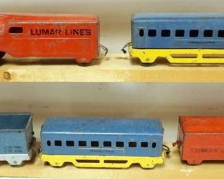 1181 PRESSED STEEL O GAUGE LUMAR LINES NON MOTORIZED TRAIN
