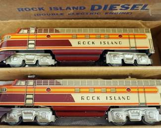 1222 UNIQUE ART O GAUGE TRAIN *ROCK ISLAND*