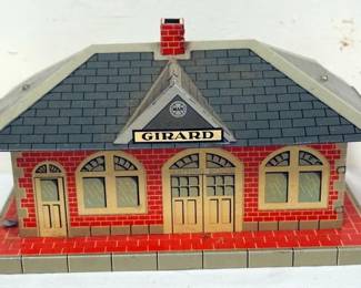 1207 MARX TRAIN TIN GIRARD STATION