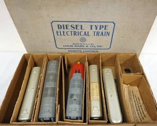 1224 MARX O GAUGE SANTA FE TRAIN, NO TRACK OR TRANSFORMER