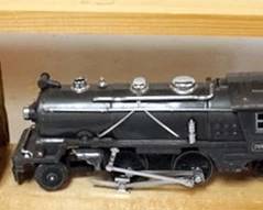 1153 LIONEL O GAUGE #265E COMMODORE VANDERBILT LOCOMOTIVE WITH #249E LOCOMOTIVE, BOTH DAMAGED WITH LOSS
