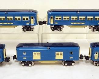 1103 LIONEL O GAUGE 5 TRAIN CARS, #612 PULLMAN, #613 PULLMAN, #614 OBSERVATION, #615 BOX CAR, #616 PULLMAN
