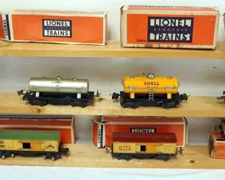 1139 LIONEL O GAUGE 8 TRAIN CARS, #2655, #1680, #2654, #2680, #902, #1679, #2679, #1682