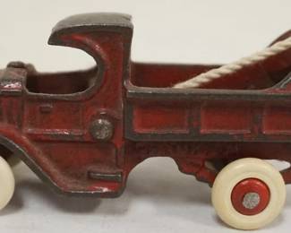 1234 ANTIQUE CAST IRON TOY *CHAMPION*TOW TRUCK, APPROXIMATELY 5 IN X 2 IN H