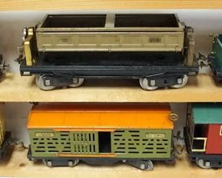 1185 LIONEL STANDARD GAUGE #10E ENGINE WITH #218 DUMPSTER, #512 GONDOAL, #514 BOX CAR, #513 CATTLE CAR AND #217 CABOOSE