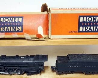 1145 LIONEL O GAUGE TRAIN #226E LOCOMOTIVE WITH #2226W TENDER