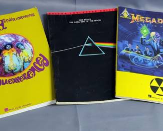 "The Jimmy Hendrix Experience", Pink Floyds "The Dark Side Of The Moon", And Megadeth "Rust In Peace" Guitar Sheet Music Books