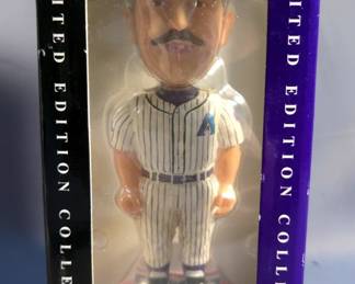 "Legends of The Diamond" Bob Brenly, Craig Counsell Bobble Head Figures, And Barry Bonds Limited Edition Ornament