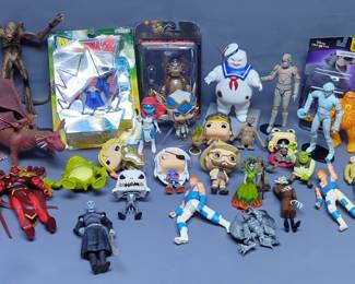 Action Figures And Character Toys Including X-Men, Game Of Thrones, Shrek, Marvel, Ghostbusters, Disney, And More