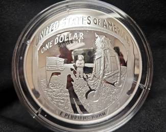 2019 U.S. Apollo 11 Five Ounce .999 Silver $1 Round