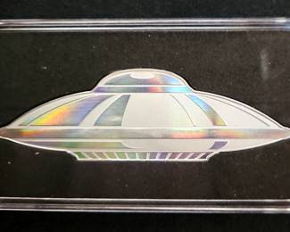 2020 Solomon Islands 1 Ounce Silver $2 UFO Shaped Coin, Includes Presentation Box