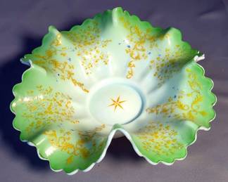Limoge Stamped Trinket Trays, Stamped Floral Porcelain Plates, And Scalloped Edge Serving Bowls, Total Qty 7