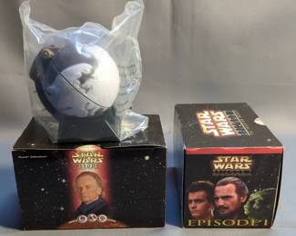 Star Wars Planet Coruscant Mechanical Action Globes, Qty 2, Boxes Included
