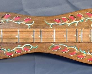 Hand Painted 30" Four String Hourglass Dulcimer