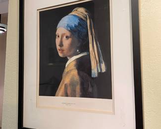 Framed & Matted Print "Head of a Girl" by Johannes Vermeer 