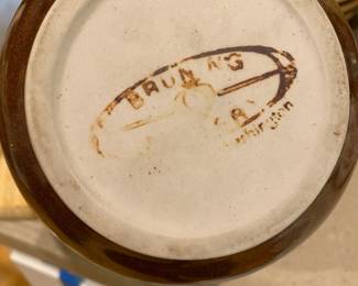 Bruning Brown/Yellow Pottery Bowl